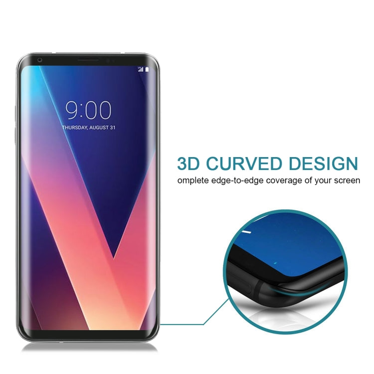 For LG V30 0.26mm 9H Surface Hardness 3D Curved Full Screen Tempered Glass Screen Protector My Store