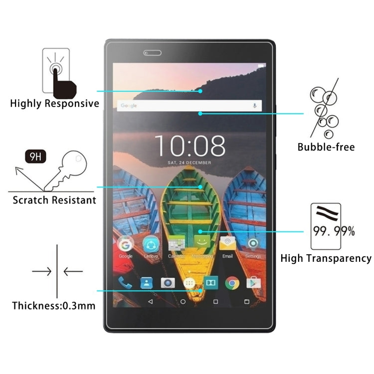 75 PCS 0.3mm 9H Full Screen Tempered Glass Film for Lenovo Tab3 8 Plus / TB-8703 My Store