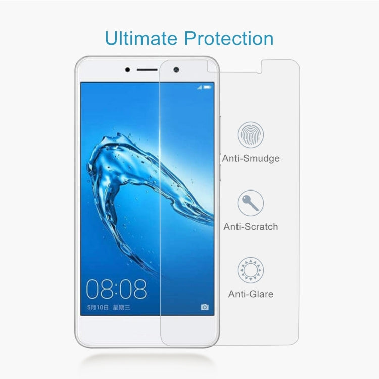 For Huawei Y7 0.3mm 9H Surface Hardness 2.5D Explosion-proof Non-full Screen Tempered Glass Screen Film