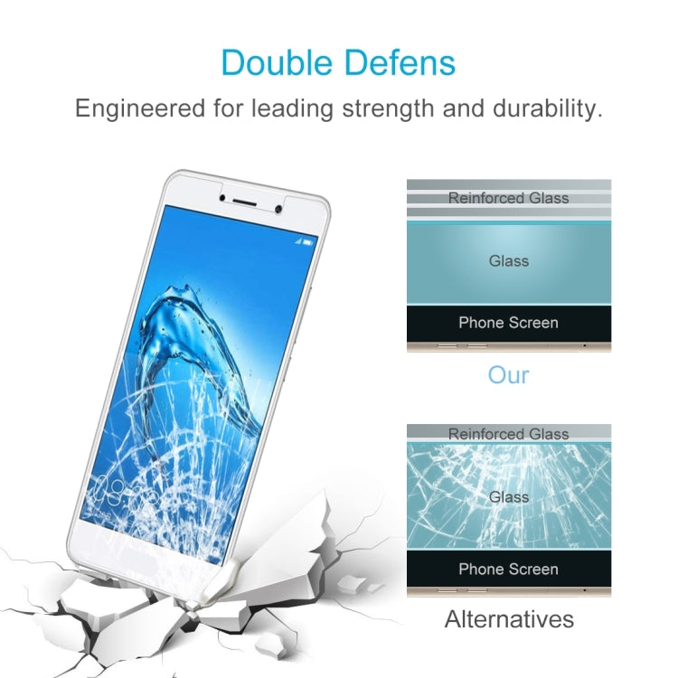 For Huawei Y7 0.3mm 9H Surface Hardness 2.5D Explosion-proof Non-full Screen Tempered Glass Screen Film