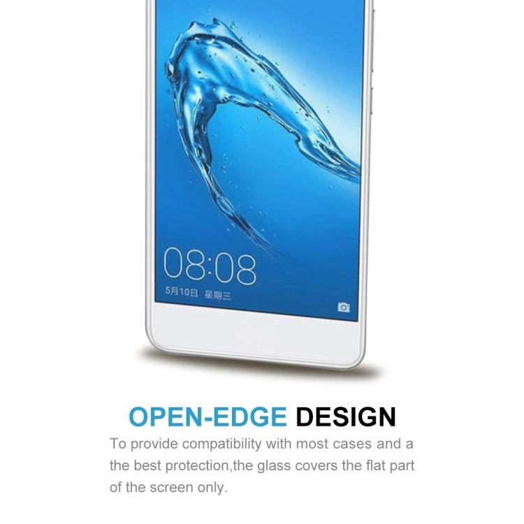 For Huawei Y7 0.3mm 9H Surface Hardness 2.5D Explosion-proof Non-full Screen Tempered Glass Screen Film