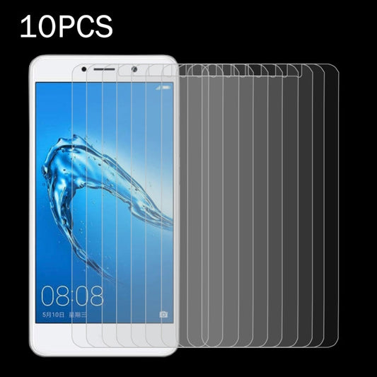 10 PCS for  Huawei Y7 0.3mm 9H Surface Hardness 2.5D Explosion-proof Non-full Screen Tempered Glass Screen Film