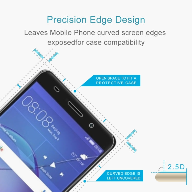 For Huawei Y3 2017 0.3mm 9H Surface Hardness 2.5D Explosion-proof Full Screen Tempered Glass Screen Film My Store