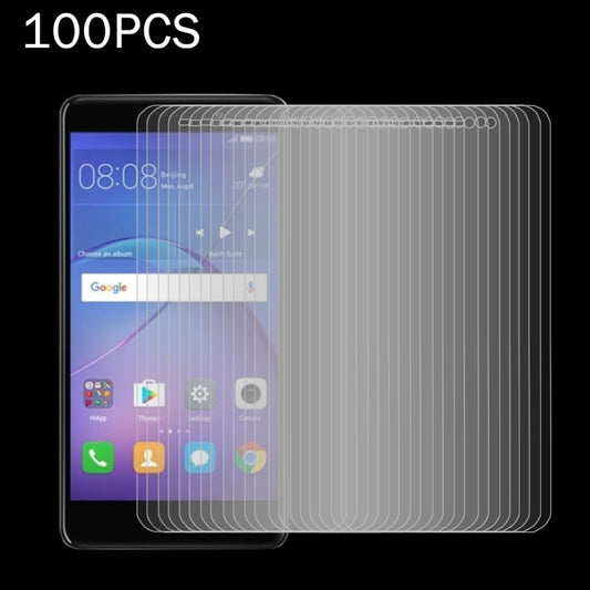 100 PCS for  Huawei Y3 2017 0.3mm 9H Surface Hardness 2.5D Explosion-proof Full Screen Tempered Glass Screen Film