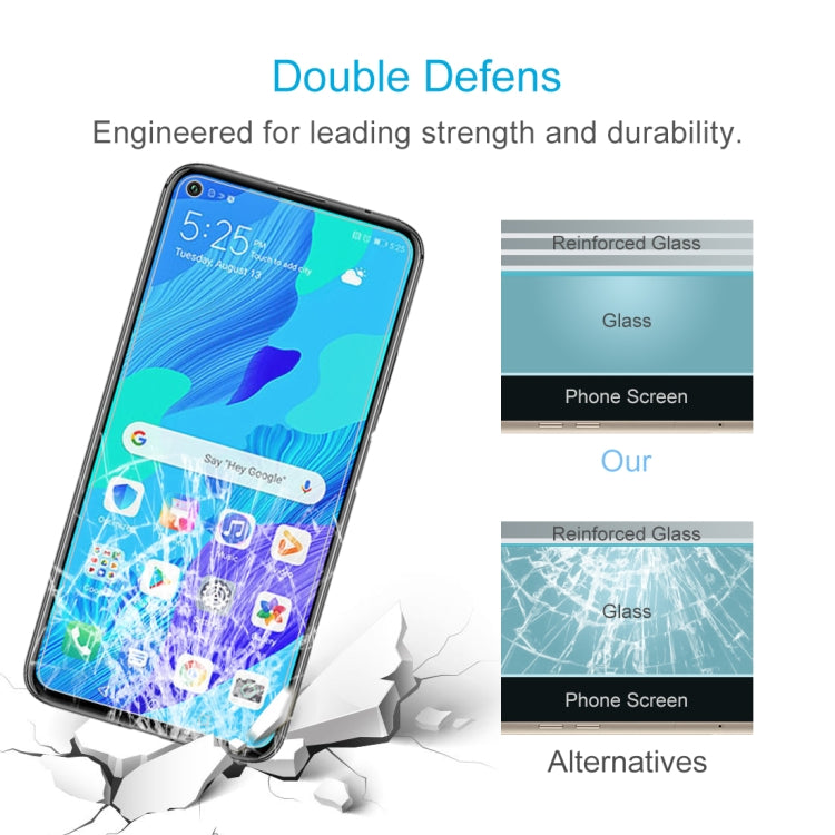 For Huawei Nova 5T 50 PCS 0.26mm 9H 2.5D Tempered Glass Film