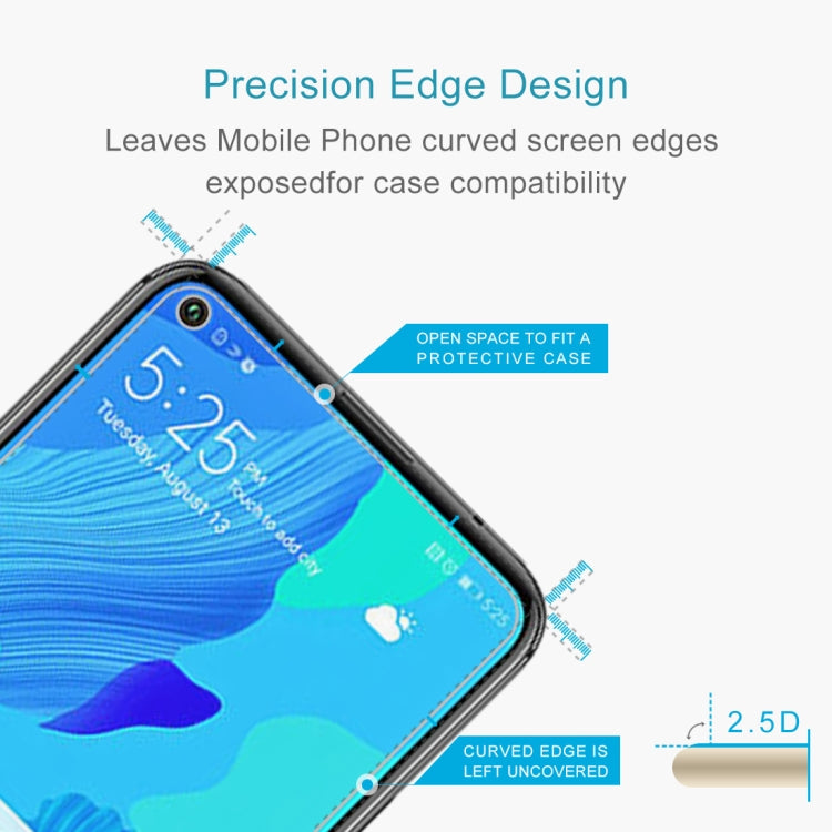 For Huawei Nova 5T 10 PCS 0.26mm 9H 2.5D Tempered Glass Film