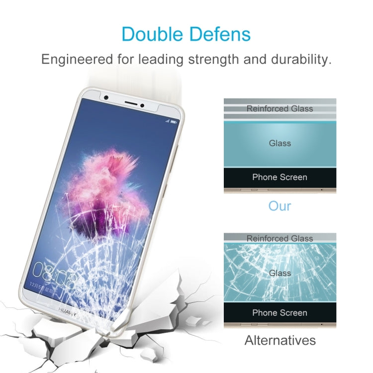 2 PCS for Huawei P smart / Enjoy 7S 0.26mm 9H Surface Hardness 2.5D Curved Tempered Glass Screen Protector Film