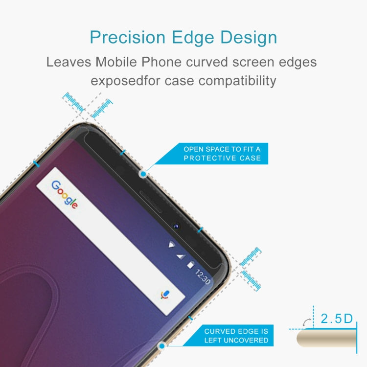 For Wiko View 0.26mm 9H Surface Hardness 2.5D Curved Edge Tempered Glass Front Screen Protector