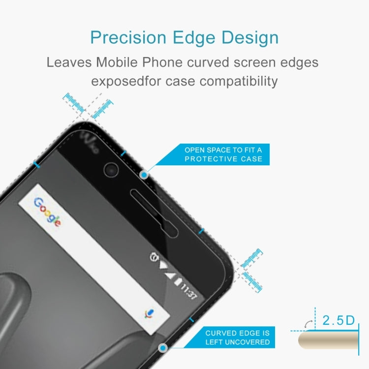 2 PCS for Wiko Harry 0.26mm 9H Surface Hardness 2.5D Curved Edge Tempered Glass Screen Protector-Reluova