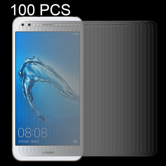 100 PCS for Huawei Y6 Pro (2017) 0.26mm 9H Surface Hardness 2.5D Curved Edge Tempered Glass Screen Protector