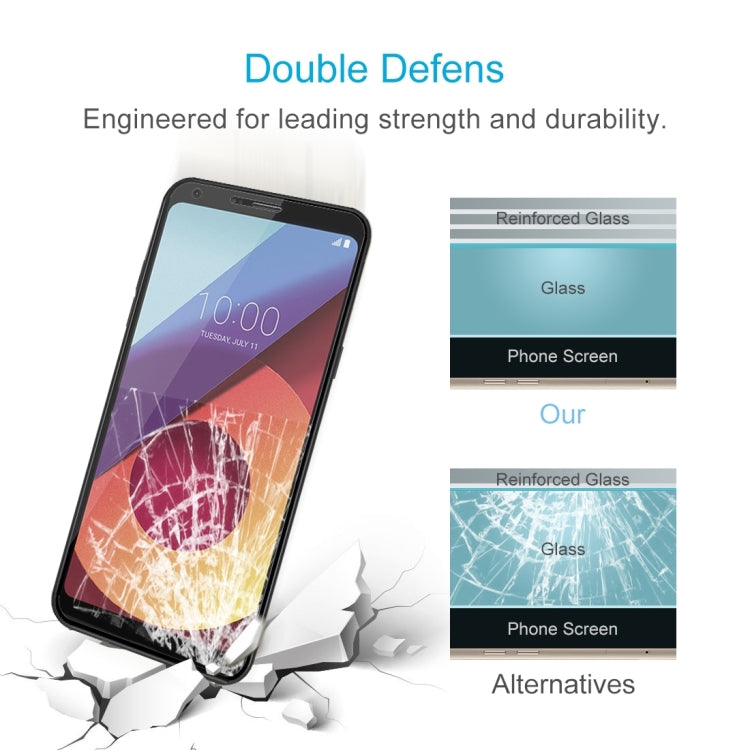 For LG Q6+ 0.26mm 9H Surface Hardness 2.5D Curved Edge Tempered Glass Screen Protector My Store