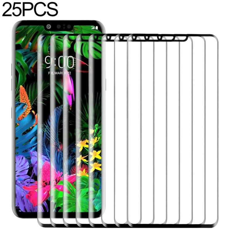 25 PCS 9H 3D Full Screen Tempered Glass Film for LG G8 ThinQ-Reluova