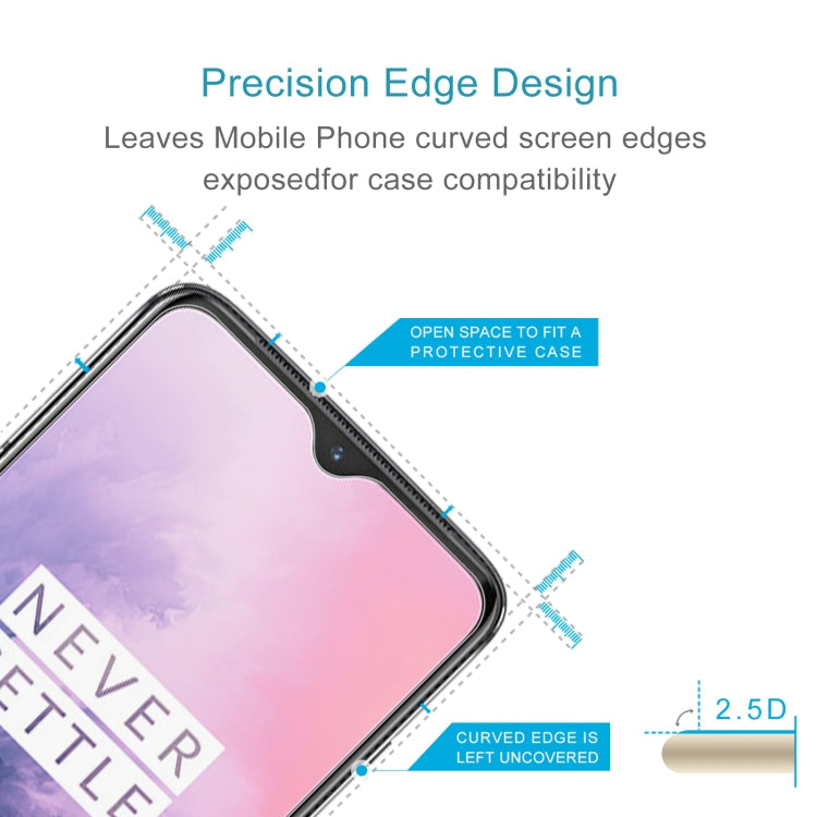 2 PCS 0.26mm 9H 2.5D Tempered Glass Film for OnePlus 7-Reluova