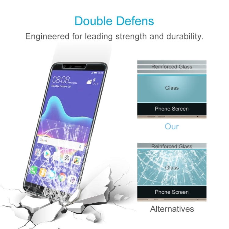 2 PCS 0.26mm 9H 2.5D Tempered Glass Film for Huawei Y9 (2018)-Reluova