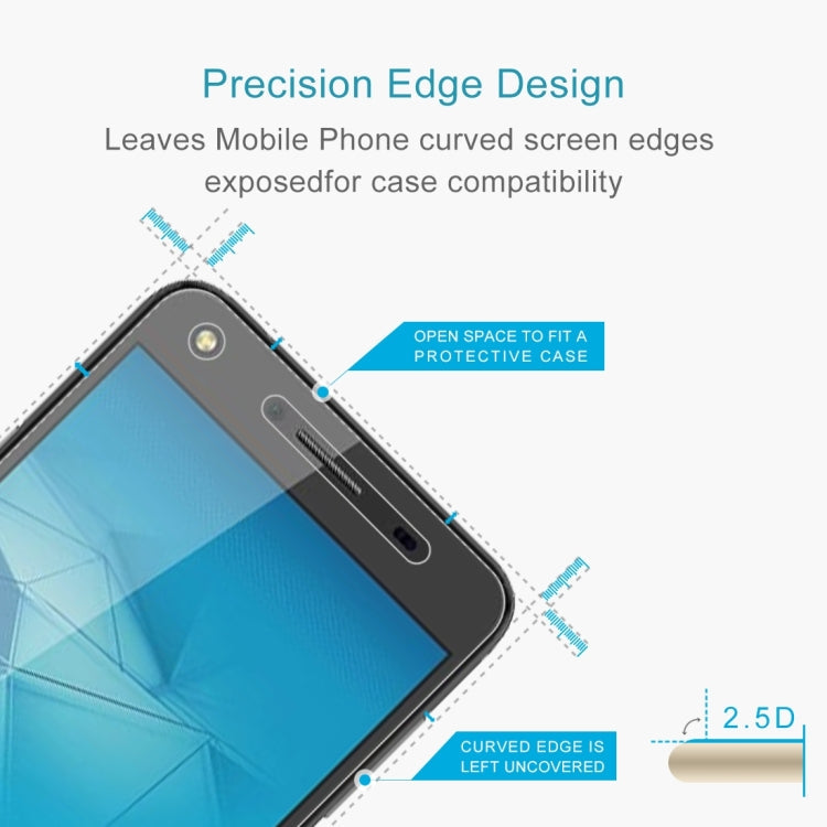 2 PCS 0.26mm 9H 2.5D Tempered Glass Film for Huawei Honor 5