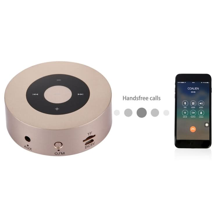 A8 Portable Stereo Bluetooth Speaker Built-in MIC, Support Hands-free Calls / TF Card / AUX IN