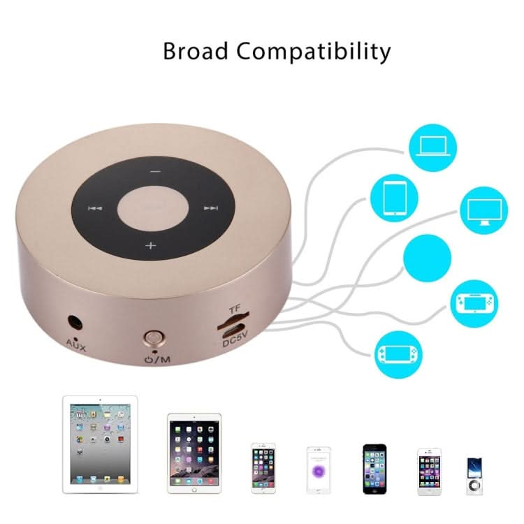 A8 Portable Stereo Bluetooth Speaker Built-in MIC, Support Hands-free Calls / TF Card / AUX IN