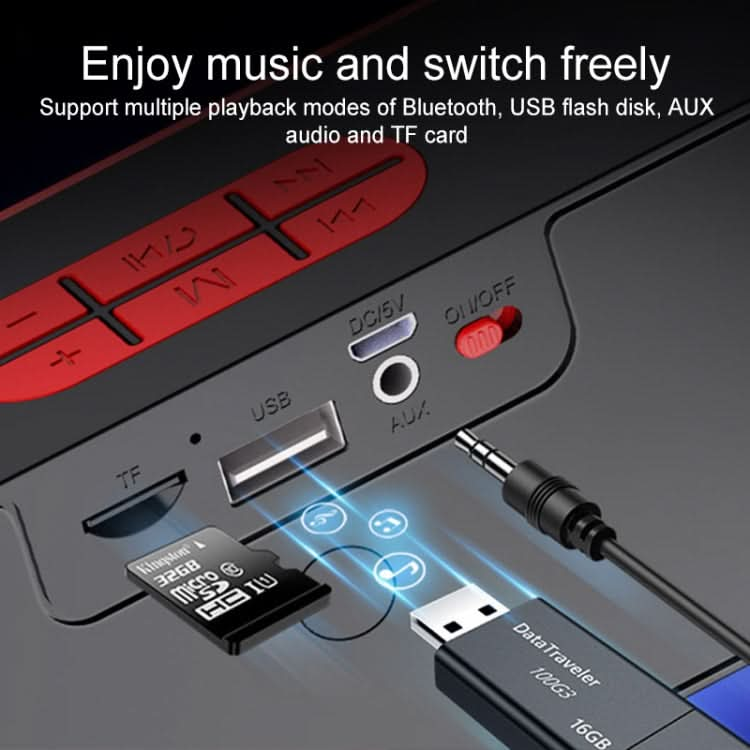 Support Handfree Call & TF Card & U-disk & AUX Audio & FM Function