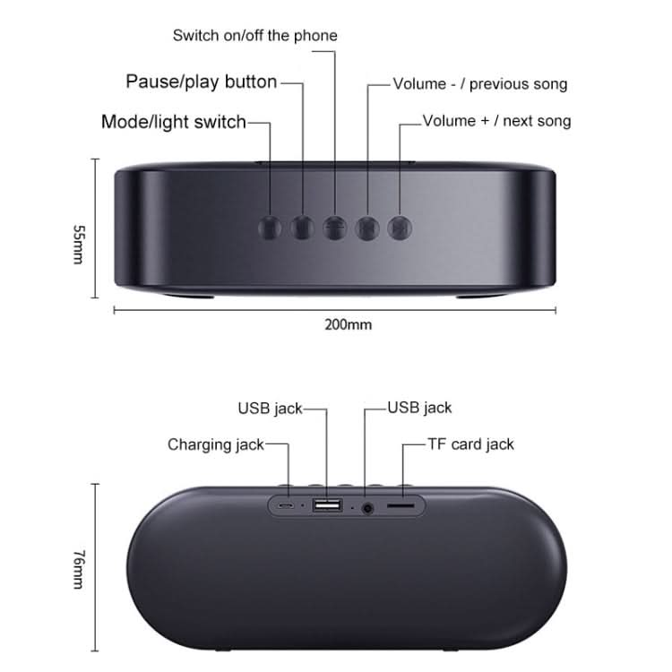 S6 Portable Subwoofer Mini Card Bluetooth Speaker