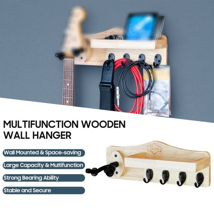 JOYO GGS-09 Multifunctional Wooden Wall Mounted Guitar Stand Reluova