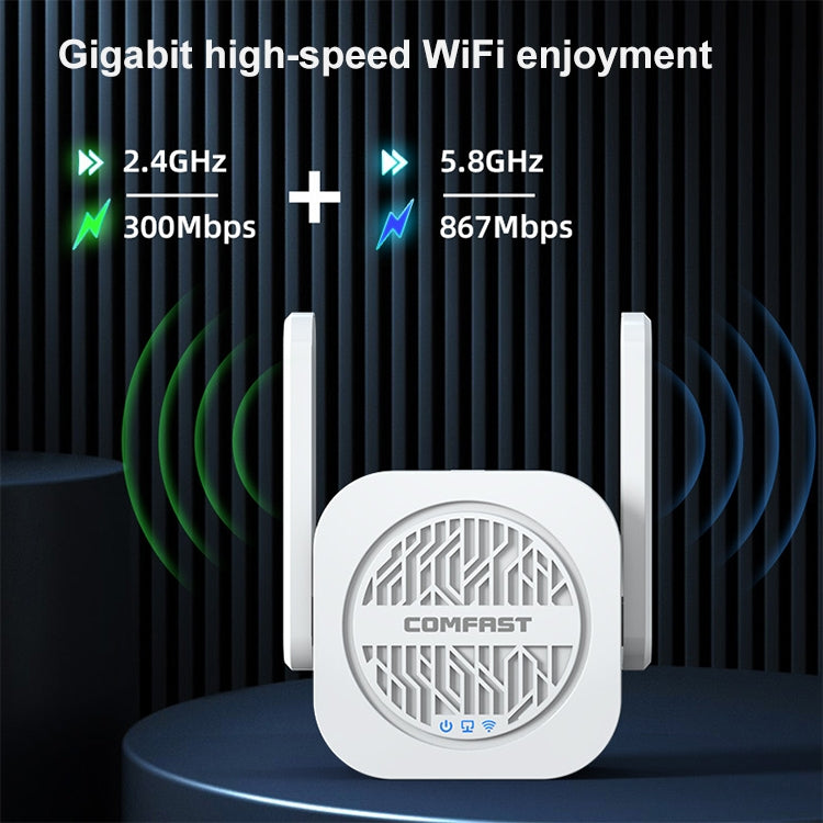 COMFAST CF-WR765AC 1200Mbps Dual Band Wireless Repeater Amplifier with External Antenna My Store