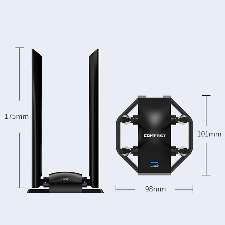 COMFAST CF-966AX Free-drive Dual Band 1800Mbps USB3.0 High Power Wireless WiFi 6 Adapter My Store