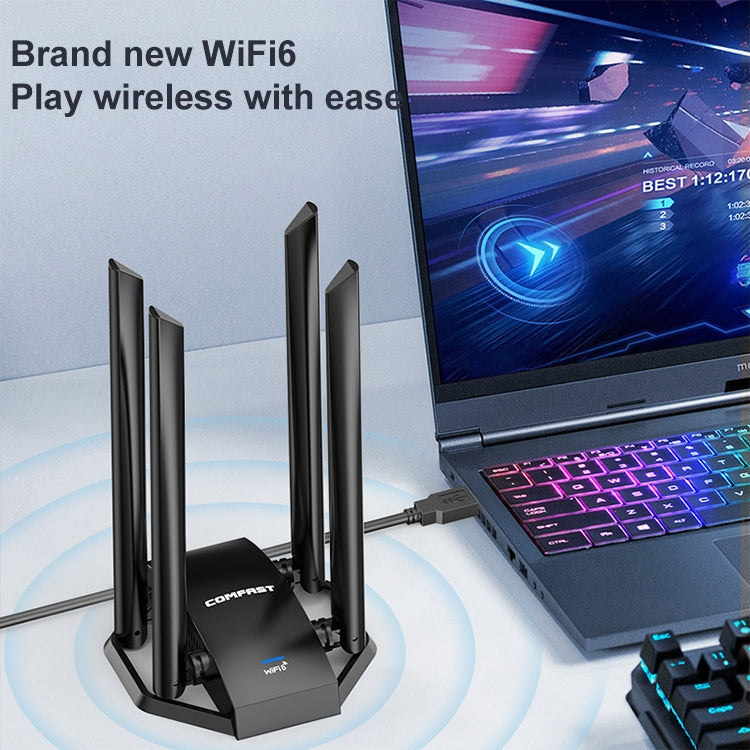 COMFAST CF-966AX Free-drive Dual Band 1800Mbps USB3.0 High Power Wireless WiFi 6 Adapter My Store