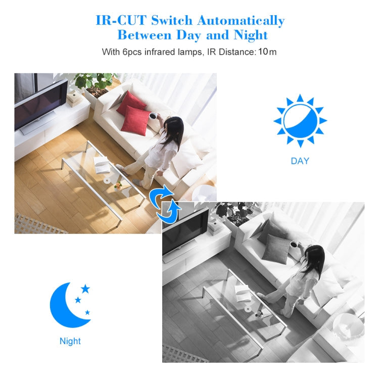 VESAFE VS-DC01 Security HD 720P Two-Way Audio Wireless Wifi IP Camera, Support Night Vision & PIR Detection & TF Card, IP54 Waterproof Reluova