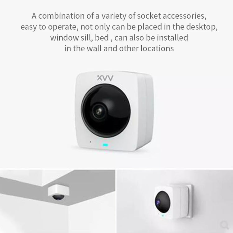 Original Xiaomi Youpin XiaoVV 1080P 2 Million Pixel Smart Panoramic Camera, Support Infrared Night Vision & AI Humanoid Detection & Voice Intercom & 128GB Micro SD Card, US Plug Reluova