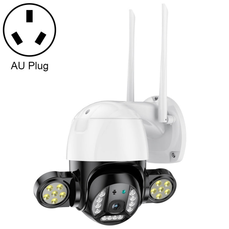 QX55 3.0 Million Pixels IP65 Waterproof 2.4G Wireless IP Camera, Support Motion Detection & Two-way Audio & Night Vision & TF Card, EU Plug