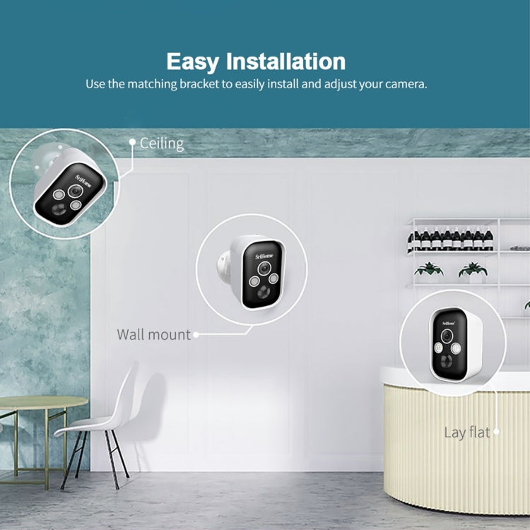 SriHome SH033 3.0 Million Pixels FHD Low Power Consumption Wireless Home Security Camera System