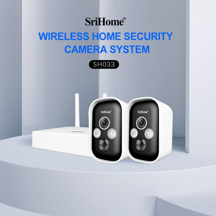 SriHome SH033 3.0 Million Pixels FHD Low Power Consumption Wireless Home Security Camera System