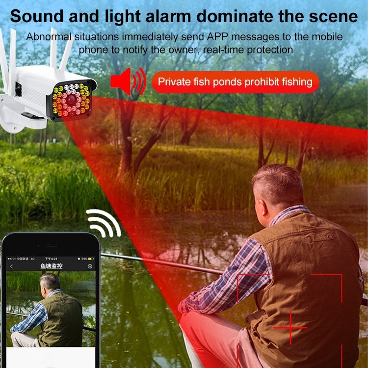 Difang DF-36Q Outdoor HD Surveillance IP Camera, Support Voice Intercom & Night Vision & Human Figure Detection & TF Card, WiFi + HD PTZ Rotation + Power-off Endurance, EU Plug