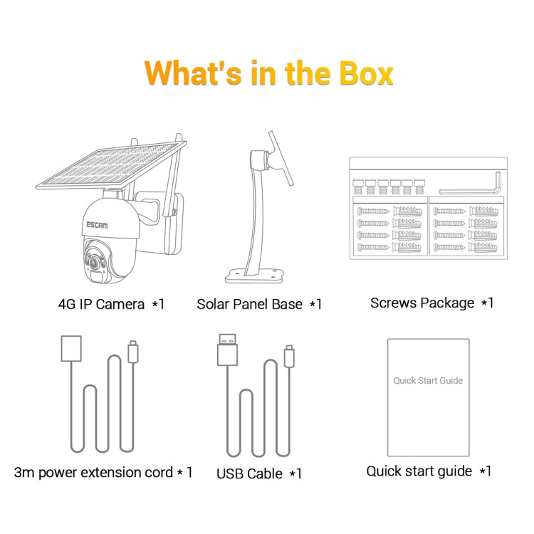 ESCAM QF450 HD 1080P 4G AU Version Solar Powered IP Camera without Memory, Support Two-way Audio & PIR Motion Detection & Night Vision & TF Card