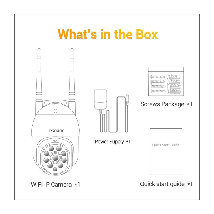 ESCAM PT207 HD 1080P WiFi IP Camera, Support Two Way Audio / Motion Detection / Night Vision / TF Card