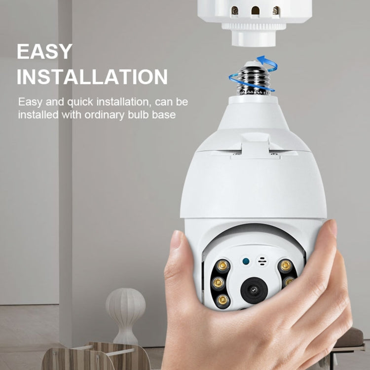 DP18 3.0MP Smart WiFi 1080P HD Outdoor Network Light Bulb Camera, Support Infrared Night Vision & Motion Detection & TF Card