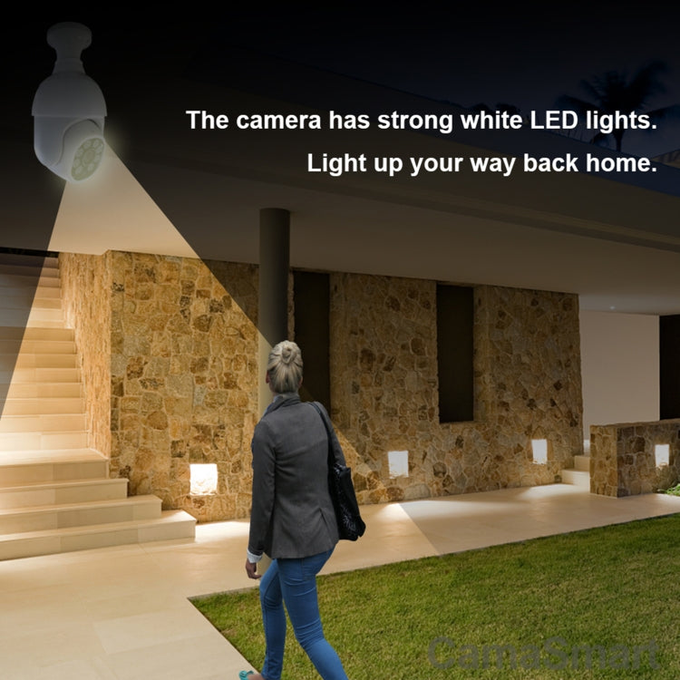 DP19 Smart WiFi HD Outdoor Network Light Bulb Camera, Support Infrared Night Vision & Motion Detection & TF Card Reluova