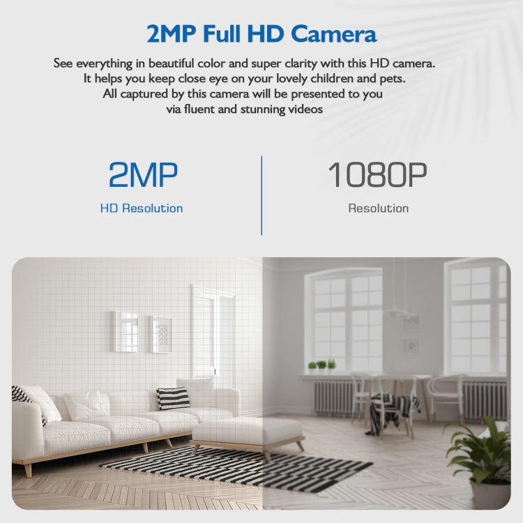 DP17 2.0 Million Pixels Single Light Source Smart Dual-band WiFi 1080P HD Outdoor Network Light Bulb Camera, Support Infrared Night Vision & Two-way Audio & Motion Detection & TF Card