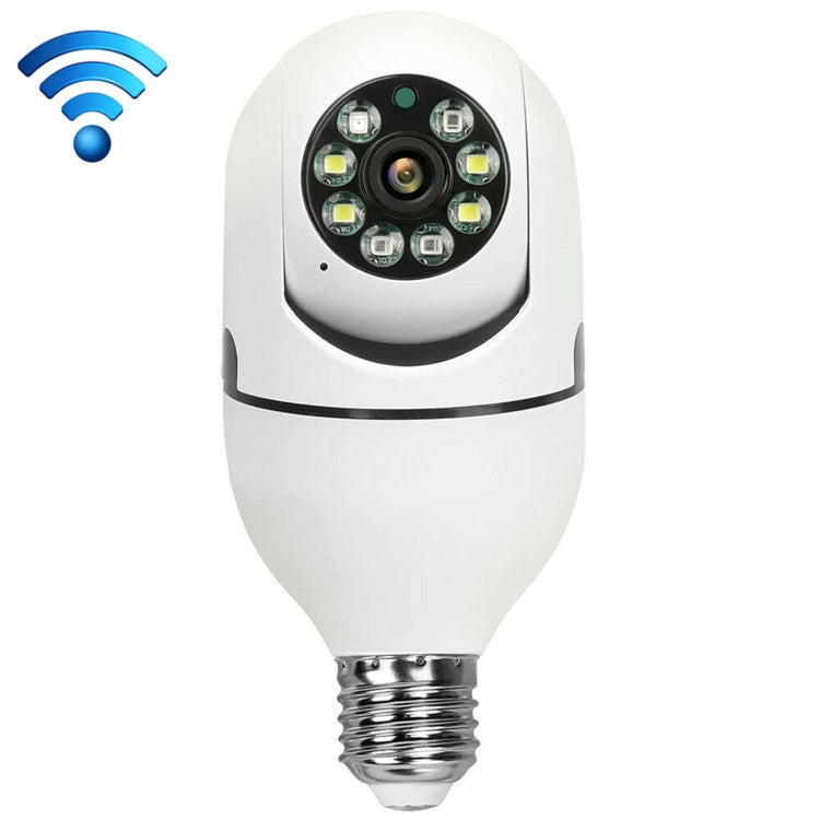 DP17 2.0 Million Pixels Dual Light Source Smart Dual-band WiFi 1080P HD Outdoor Network Light Bulb Camera, Support Infrared Night Vision & Two-way Audio & Motion Detection & TF Card