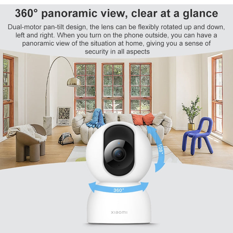 Original Xiaomi Smart Camera 2 PTZ, 360 Degree Panorama 1440P 2.5K Daul Band WiFi Support Micro SD Card, US Plug