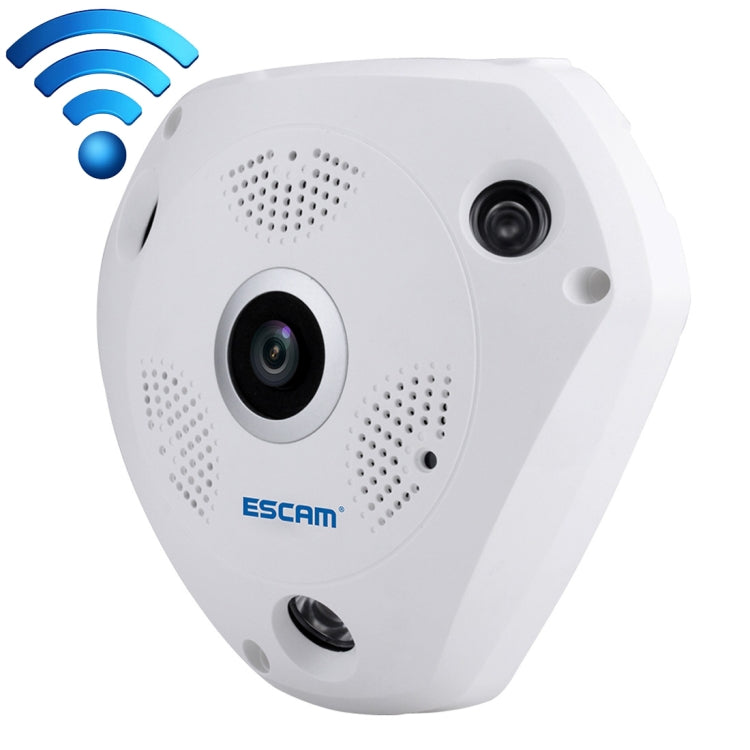 ESCAM Shark QP180 960P 360 Degrees Fisheye Lens 1.3MP WiFi IP Camera, Support Motion Detection / Night Vision, IR Distance: 10m Reluova