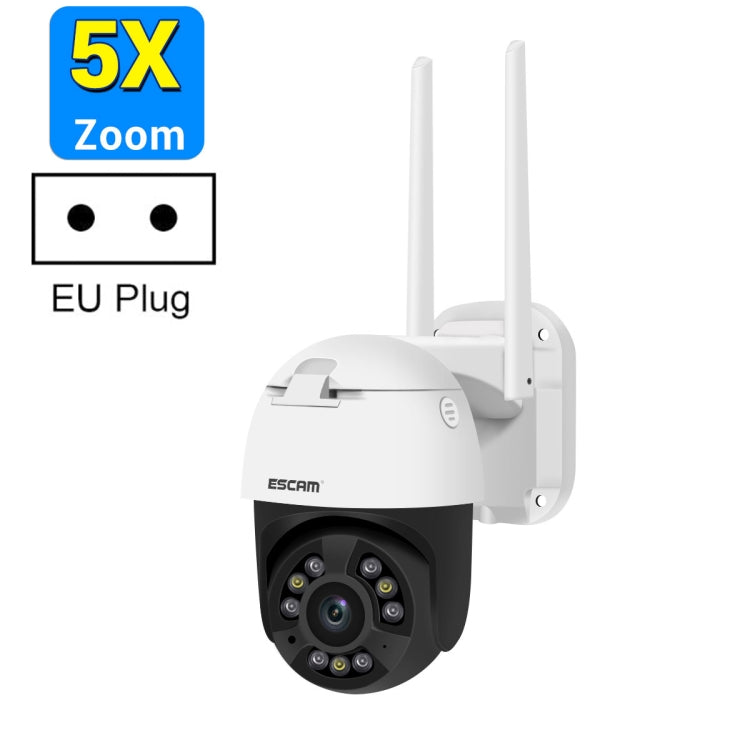 ESCAM QF558 5.0MP HD 5X Zoom Wireless IP Camera, Support Humanoid Detection, Night Vision, Two Way Audio, TF Card, AU Plug