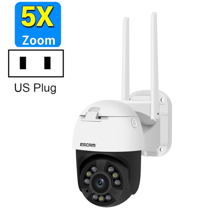 ESCAM QF558 5.0MP HD 5X Zoom Wireless IP Camera, Support Humanoid Detection, Night Vision, Two Way Audio, TF Card, AU Plug