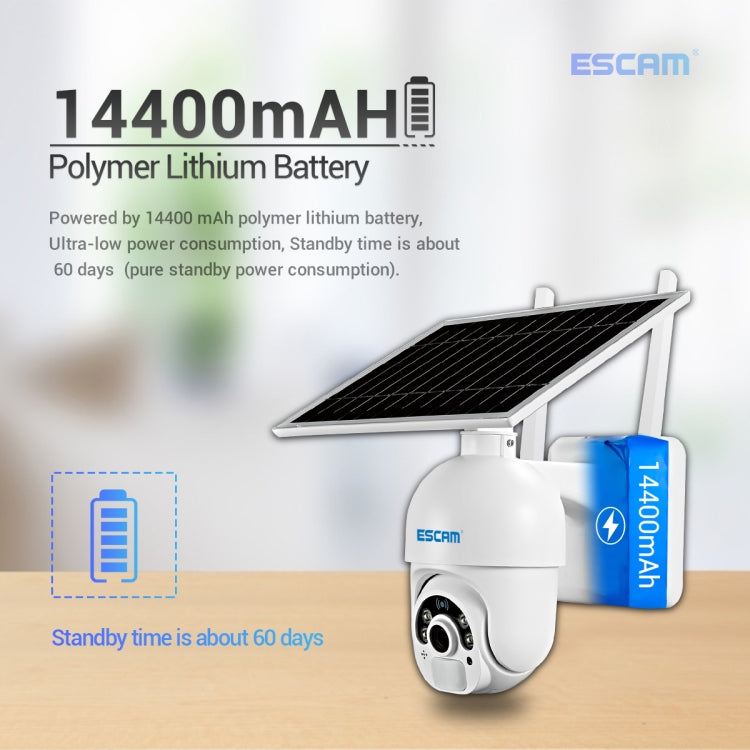 ESCAM QF250 HD 1080P WiFi Solar Panel IP Camera, Support Motion Detection / Night Vision / TF Card / Two-way Audio