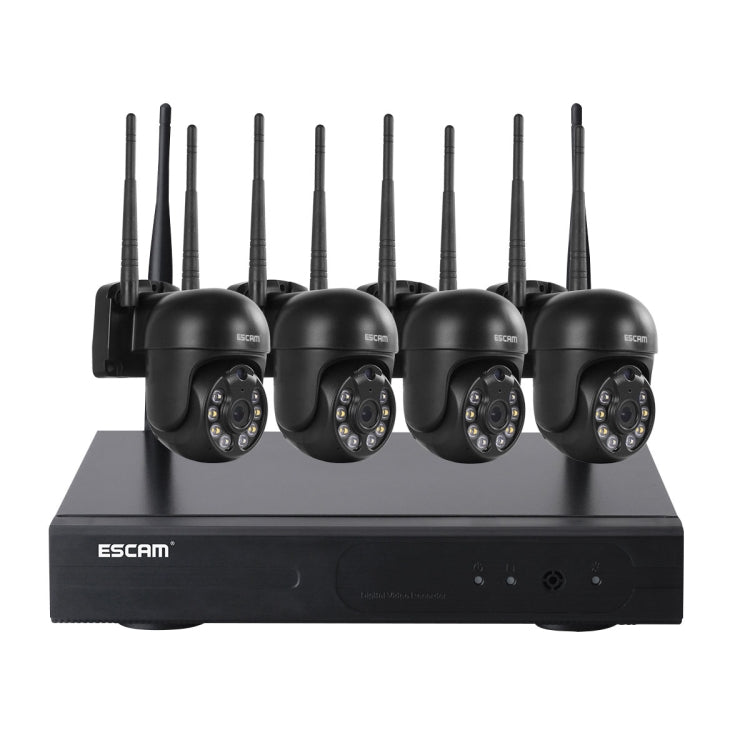 ESCAM WNK614 HD 3.0 Million Pixels 8-channel Wireless + 4IPC Wireless NVR Security System, AU Plug