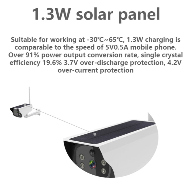 VESAFE Y4P Outdoor HD 1080P Solar Power Security IP Camera, Support Motion Detection & PIR Wake up, IP66 Waterproof