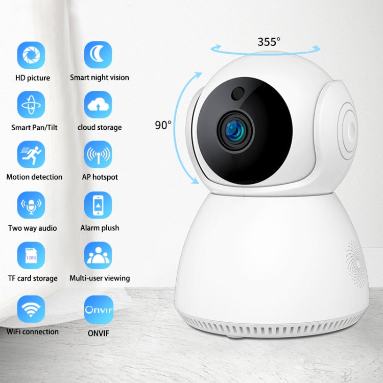 YT24 V380 1.0MP Pan-tilt IP Camera WiFi Smart Security Camera, Support TF Card / Two-way Audio / Motion Detection / Night Vision