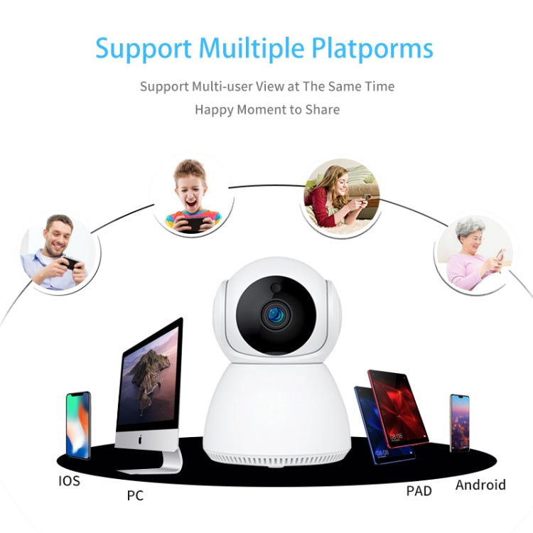 YT24 V380 1.0MP Pan-tilt IP Camera WiFi Smart Security Camera, Support TF Card / Two-way Audio / Motion Detection / Night Vision