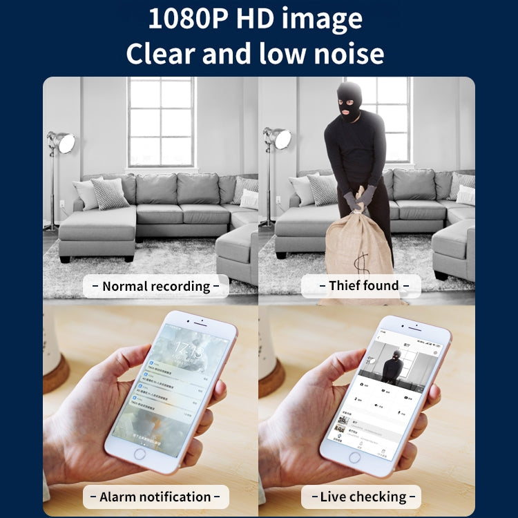 CAMSOY X1 Indoor Full HD 1080P WiFi Two Way Talk Pan and Tilt Camera Reluova