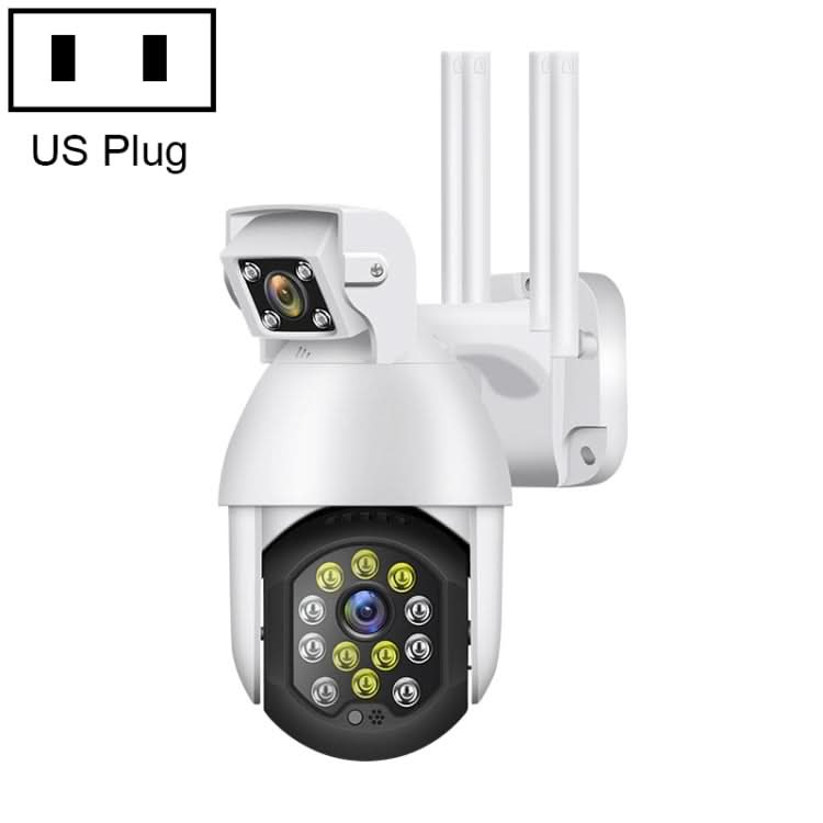 QX41 1080P 2.0MP Dual Lens IP66 Waterproof Panoramic PTZ WIFI Camera, Support Day and Night Full Color & Two-way Voice Intercom & Smart Alarm & Video Playback & 128GB TF Card, AU Plug Reluova